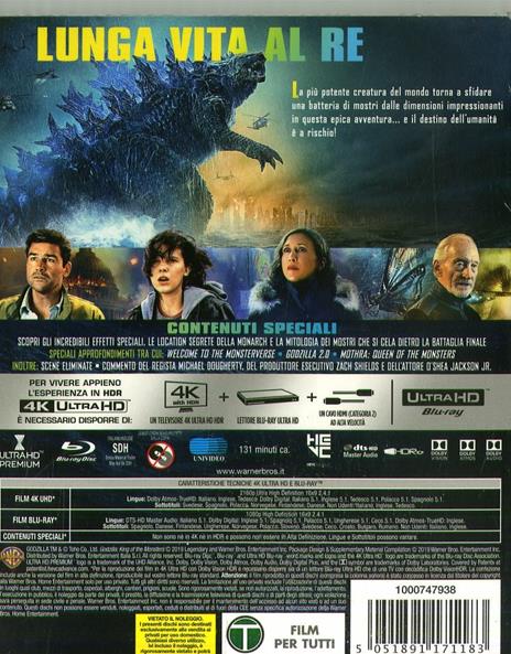 Godzilla 2. King of the Monsters (Blu-ray + Blu-ray 4K Ultra HD) di Michael Dougherty - Blu-ray + Blu-ray Ultra HD 4K - 2
