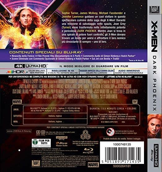 X-Men. Dark Phoenix (Blu-ray + Blu-ray Ultra HD 4K) di Simon Kinberg - Blu-ray + Blu-ray Ultra HD 4K - 2