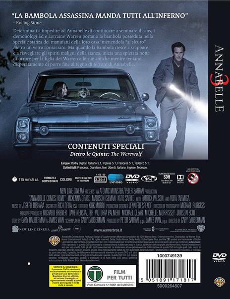 Annabelle 3 (DVD) di Gary Dauberman - DVD - 2