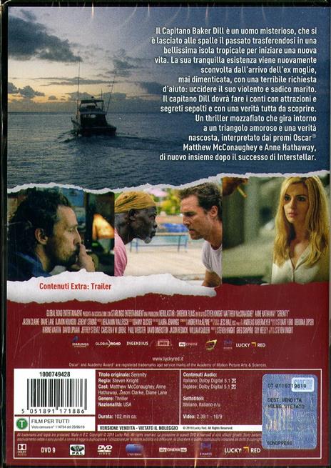 Serenity. L'isola dell'inganno (DVD) di Steven Knight - DVD - 2