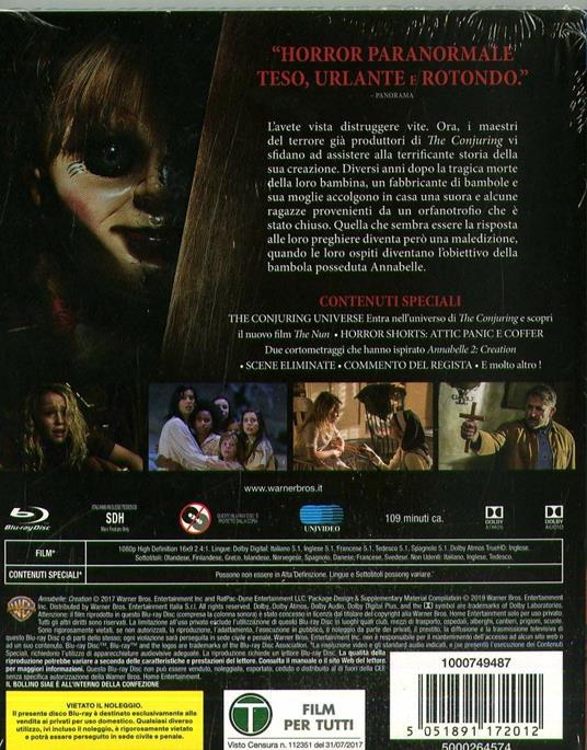 Annabelle 2. Creation. Horror Maniacs (Blu-ray) di David F. Sandberg - Blu-ray - 2