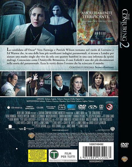 The Conjuring 2. Il caso Enfield. Horror Maniacs (DVD) di James Wan - DVD - 2