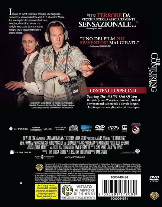 The Conjuring. L'evocazione. Horror Maniacs (DVD) di James Wan - DVD - 2
