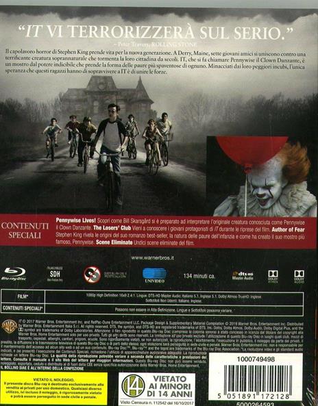 IT - 2017. Horror Maniacs (Blu-ray) di Andy Muschietti - Blu-ray - 2