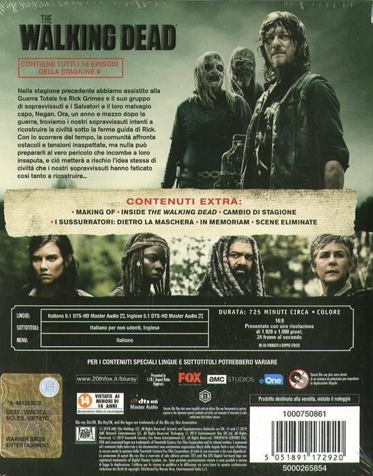 The Walking Dead. Stagione 9. Serie TV ita (Blu-ray) di Greg Nicotero - Blu-ray - 2