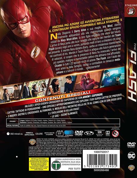 The Flash. Stagione 5. Serie TV ita (5 DVD) di Dermott Downs,Ralph Hemecker,Glen Winter - DVD - 3