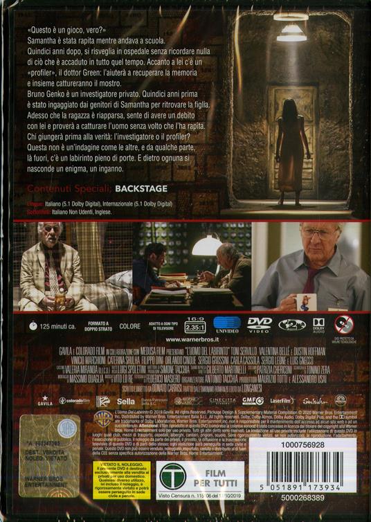 L' uomo del labirinto (DVD) di Donato Carrisi - DVD - 2