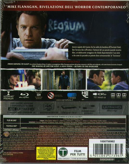 Doctor Sleep (Blu-ray + Blu-ray Ultra HD 4K) di Mike Flanagan - Blu-ray + Blu-ray Ultra HD 4K - 2