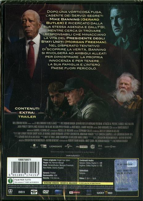Attacco al potere 3. Angel Has Fallen (DVD) di Ric Roman Waugh - DVD - 2