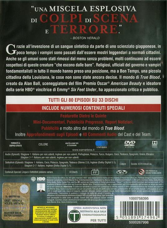 True Blood. La serie completa. Stagioni 1-7. Serie TV ita (33 DVD) di Alan Ball - DVD - 2