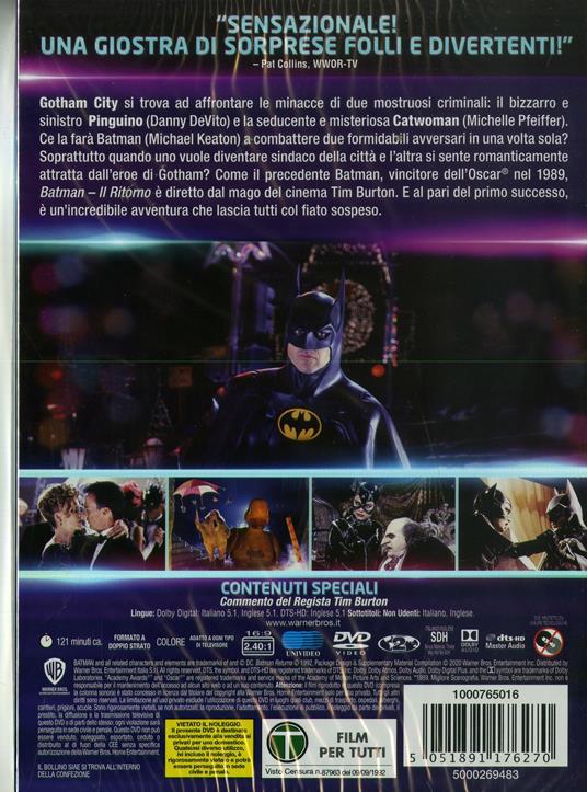 Batman. Il ritorno. Collezione DC Comics (DVD) di Tim Burton - DVD - 2