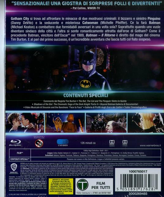Batman. Il ritorno. Collezione DC Comics (Blu-ray) di Tim Burton - Blu-ray - 2