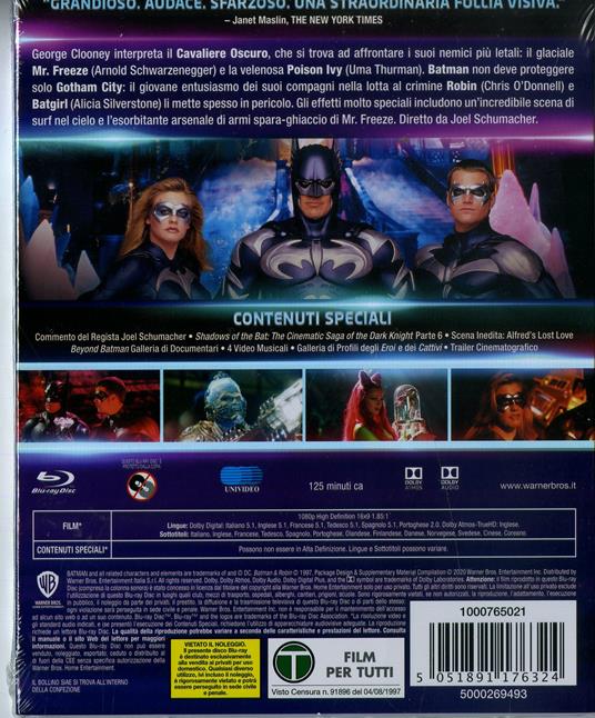 Batman & Robin. Collezione DC Comics (Blu-ray) di Joel Schumacher - Blu-ray - 2
