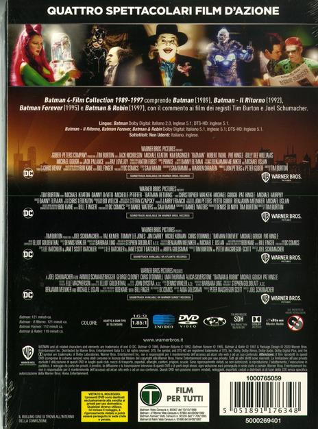 Batman Anthology 1989-1997 (DVD) di Tim Burton,Joel Schumacher - 2