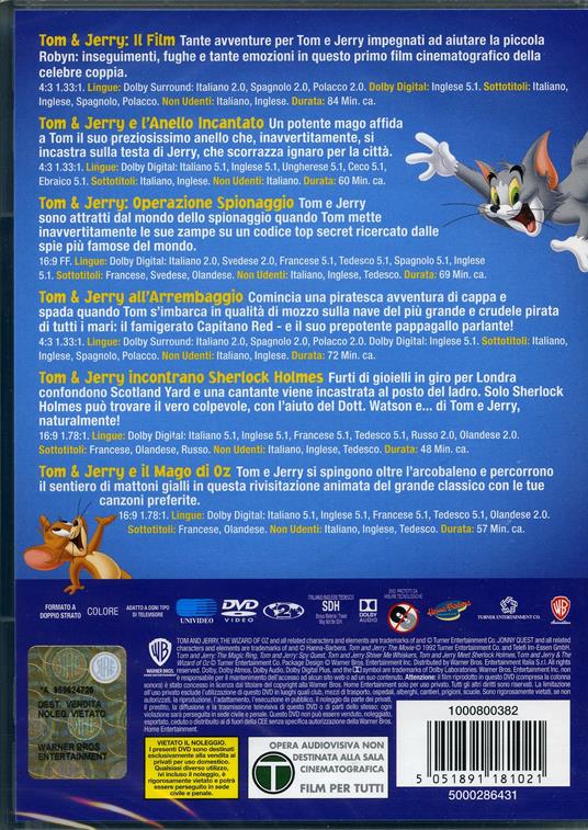 Tom & Jerry. Best Of Movies (6 DVD) di Spike Brandt,Scott Jeralds,Phil Roman - DVD - 2