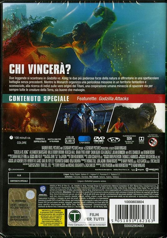 Godzilla vs Kong (DVD) di Adam Wingard - DVD - 2