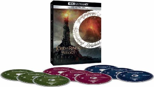 signore degli anelli. Trilogia Theatrical + Extended (Blu-ray + Blu-ray  Ultra HD 4K) - Blu-ray + Blu-ray Ultra HD 4K - Film Horror