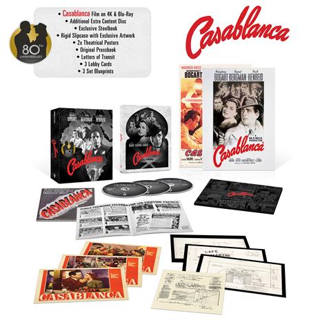 Casablanca. Steelbook Ultimate Collector’s Edition (Blu-ray + Blu-ray Ultra HD 4K) di Michael Curtiz - Blu-ray + Blu-ray Ultra HD 4K - 2