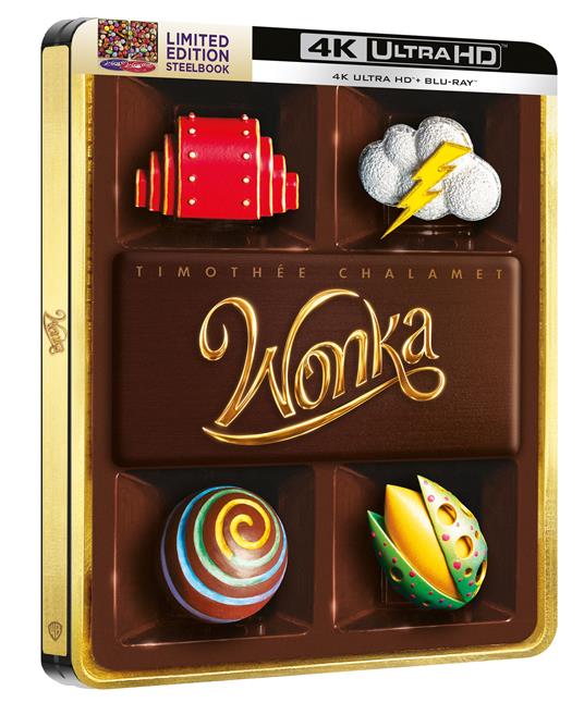 Wonka. Con Steelbook v2 (Blu-ray + Blu-ray Ultra HD 4K) di Paul King - Blu-ray + Blu-ray Ultra HD 4K