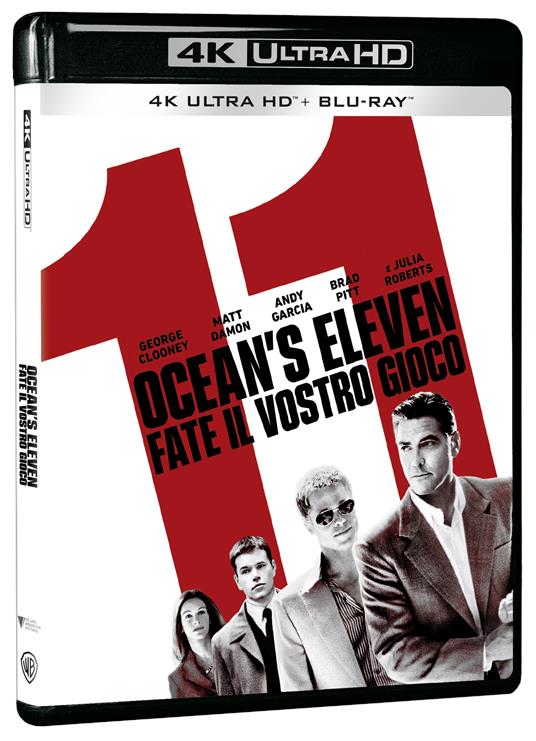 Ocean's Eleven (Blu-ray + Blu-ray Ultra HD 4K) di Steven Soderbergh -  Blu-ray + Blu-ray Ultra HD 4K 