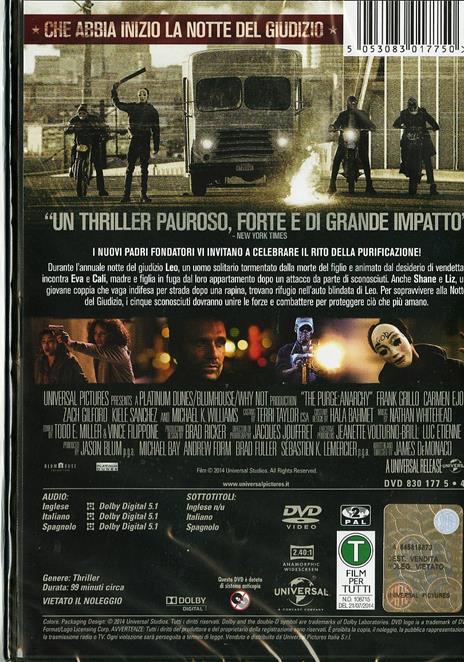 Anarchia. La notte del giudizio di James DeMonaco - DVD - 2