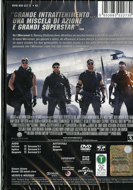I mercenari 3. The Expendables di Patrick Hughes - DVD - 2