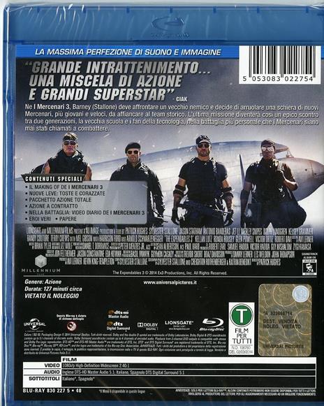 I mercenari 3. The Expendables di Patrick Hughes - Blu-ray - 2