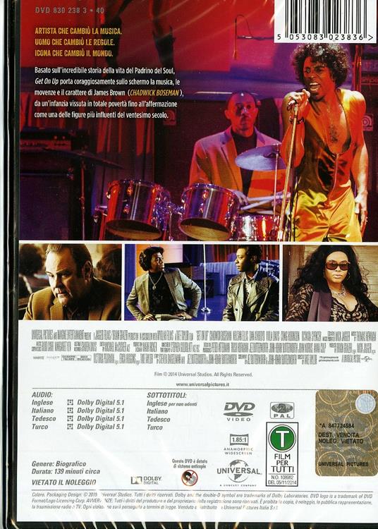 Get on Up di Tate Taylor - DVD - 2