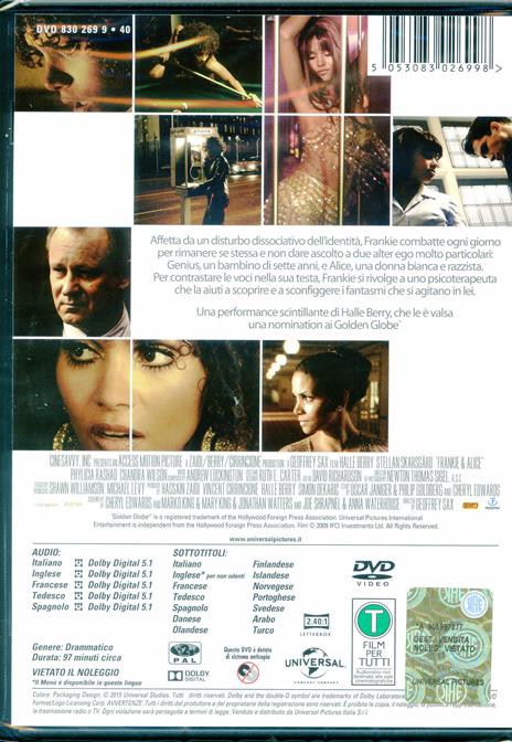 Frankie & Alice di Geoffrey Sax - DVD - 2