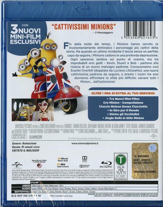 Minions (DVD + Blu-ray) di Kyle Balda,Pierre Coffin - 2