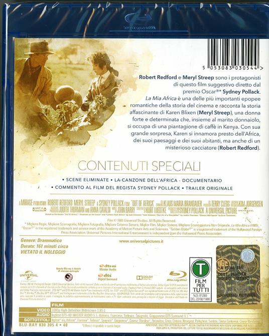 La mia Africa di Sydney Pollack - Blu-ray - 2