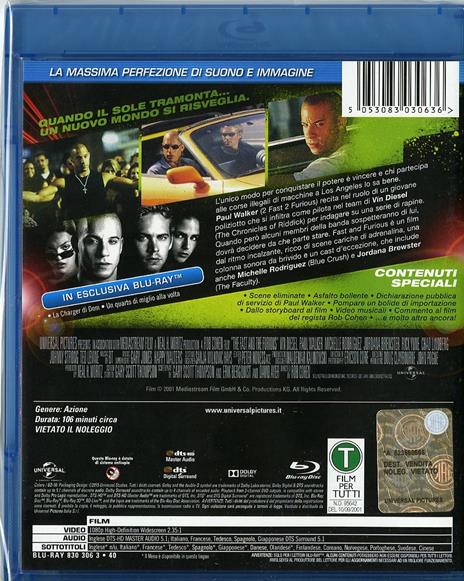Fast and Furious di Rob Cohen - Blu-ray - 2