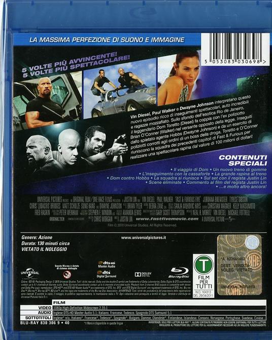 Fast & Furious 5 di Justin Lin - Blu-ray - 2
