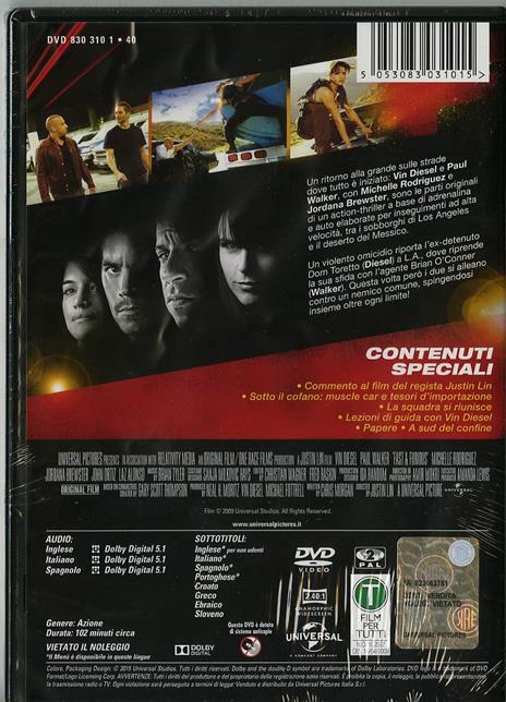 Fast & Furious. Solo parti originali (DVD) di Justin Lin - DVD - 2