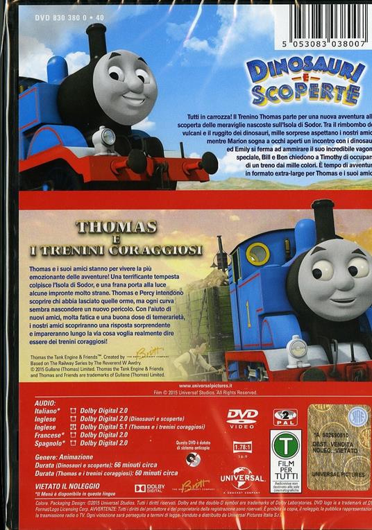 Il trenino Thomas. Dinosauri e scoperte. Thomas e i trenini coraggiosi di David Baas,John Gilluley,Rob Silvestri - DVD - 2