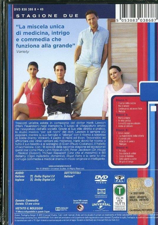 Royal Pains. Stagione 2 (4 DVD) di Don Scardino,Jace Alexander,Constantine Makris - DVD - 2