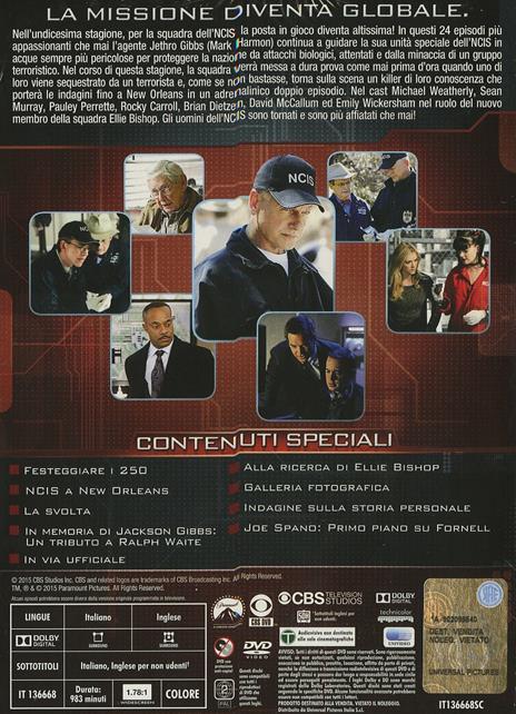 NCIS. Naval Criminal Investigative Service. Stagione 11 (6 DVD) di Tony Wharmby,James Whitmore Jr.,Arvin Brown - DVD - 2
