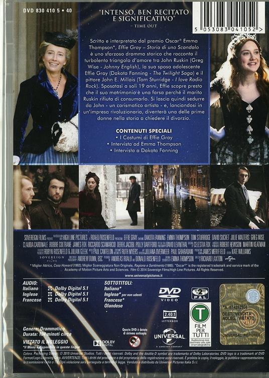 Effie Gray. Storia di uno scandalo di Richard Laxton - DVD - 2