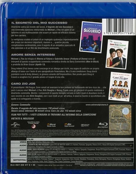 Michael J Fox Collection (3 Blu-ray) di Jonathan Lynn,Herbert Ross,Barry Sonnenfeld - 2