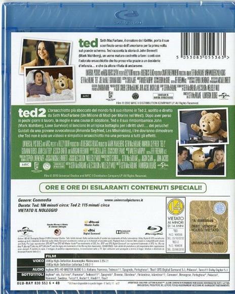 Ted. Ted 2 (2 Blu-ray) di Seth MacFarlane - 2