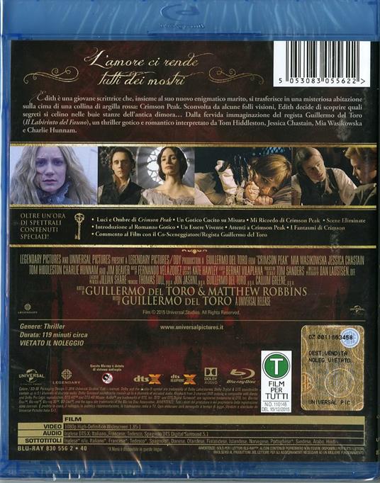 Crimson Peak di Guillermo Del Toro - Blu-ray - 2