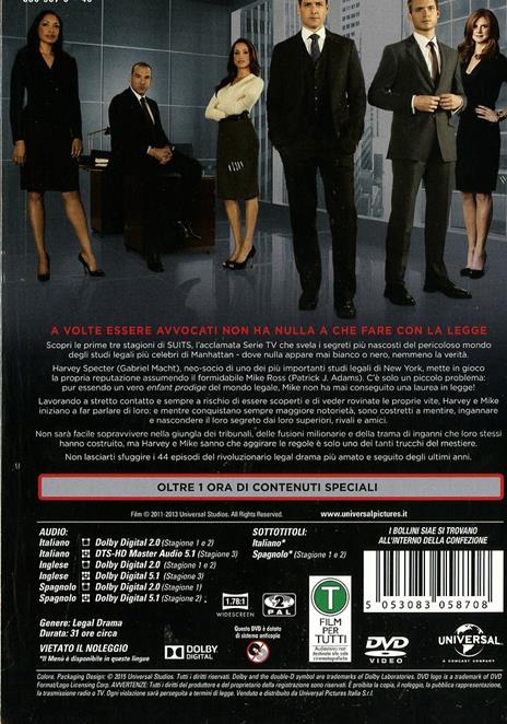 Suits. Stagione 1 - 3 (11 DVD) di Kevin Bray,Michael Smith,John Scott - DVD - 2