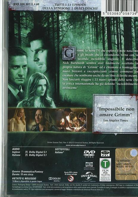 Grimm. Stagione 2 (6 DVD) di Norberto Barba,David Solomon,Clark Mathis - DVD - 2