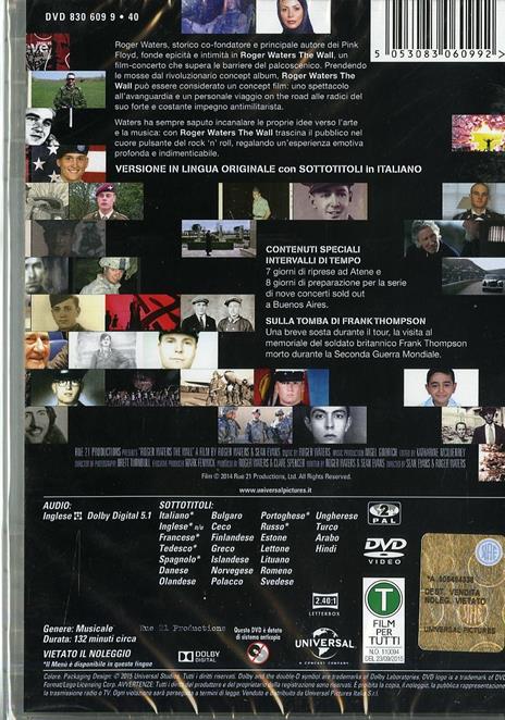 Roger Waters. The Wall di Roger Waters,Sean Evans - DVD - 2
