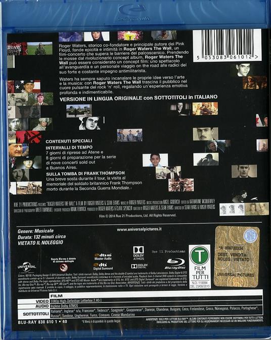 Roger Waters. The Wall di Roger Waters,Sean Evans - Blu-ray - 2