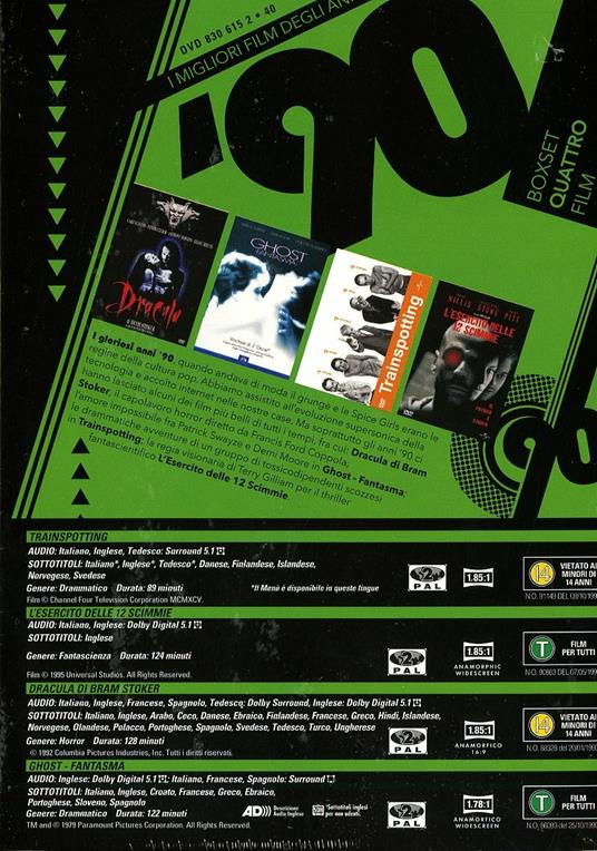 I migliori film degli anni '90. Vol. 2 (4 DVD) di Danny Boyle,Francis Ford Coppola,Terry Gilliam,Jerry Zucker - 2