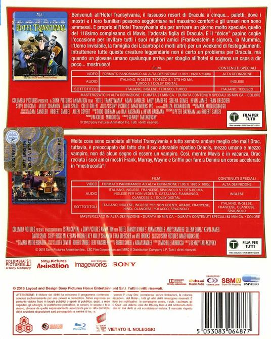 Hotel Transylvania 1 & 2 (2 Blu-ray) di Genndy Tartakovsky - 2
