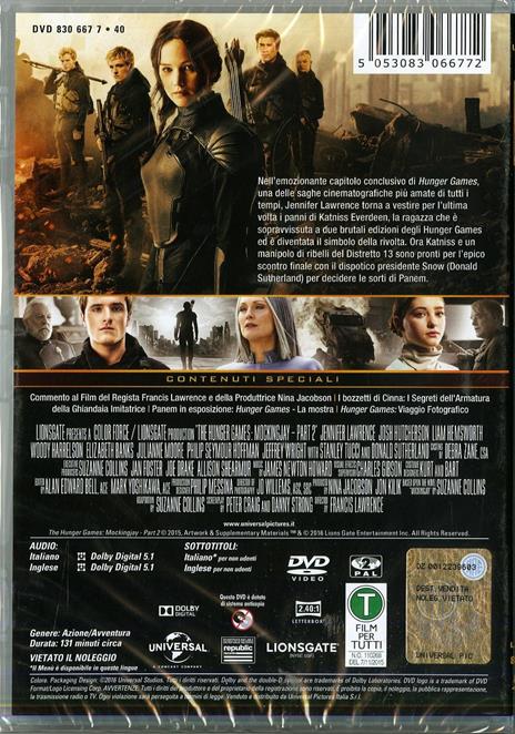 Hunger Games. Il canto della rivolta. Parte 2 di Francis Lawrence - DVD - 6