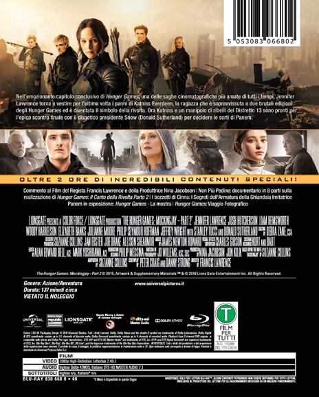 Hunger Games. Il canto della rivolta. Parte 2. Con Steelbook di Francis Lawrence - Blu-ray - 2