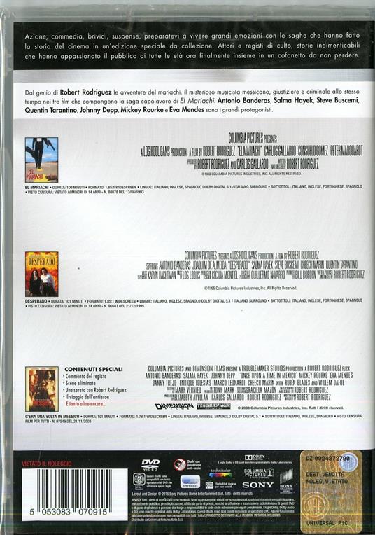 Rodriguez. Master Collection (2 DVD) di Robert Rodriguez - 2